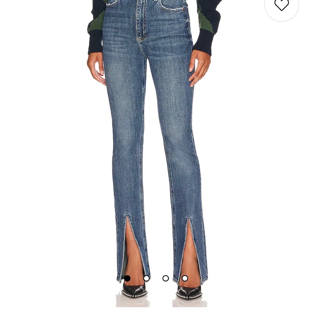 pistola Medium Blue Bootcut Jeans with Front Ankle Slits